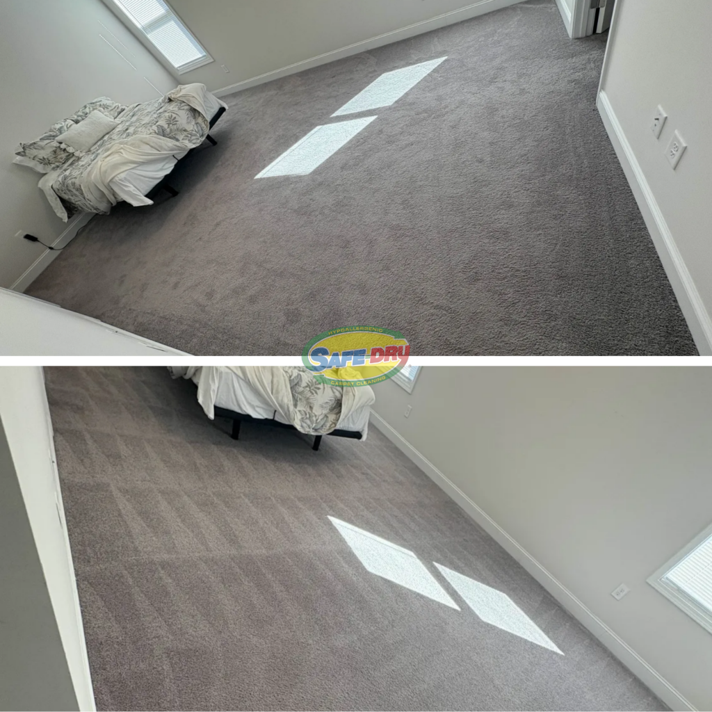 Before and After Carpet Cleaning