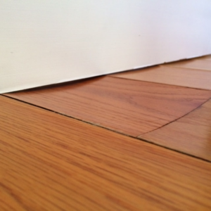 water damaged hardwood floor